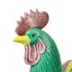 Pair of Glazed Polychrome Roosters Chinese Porcelain 34cm