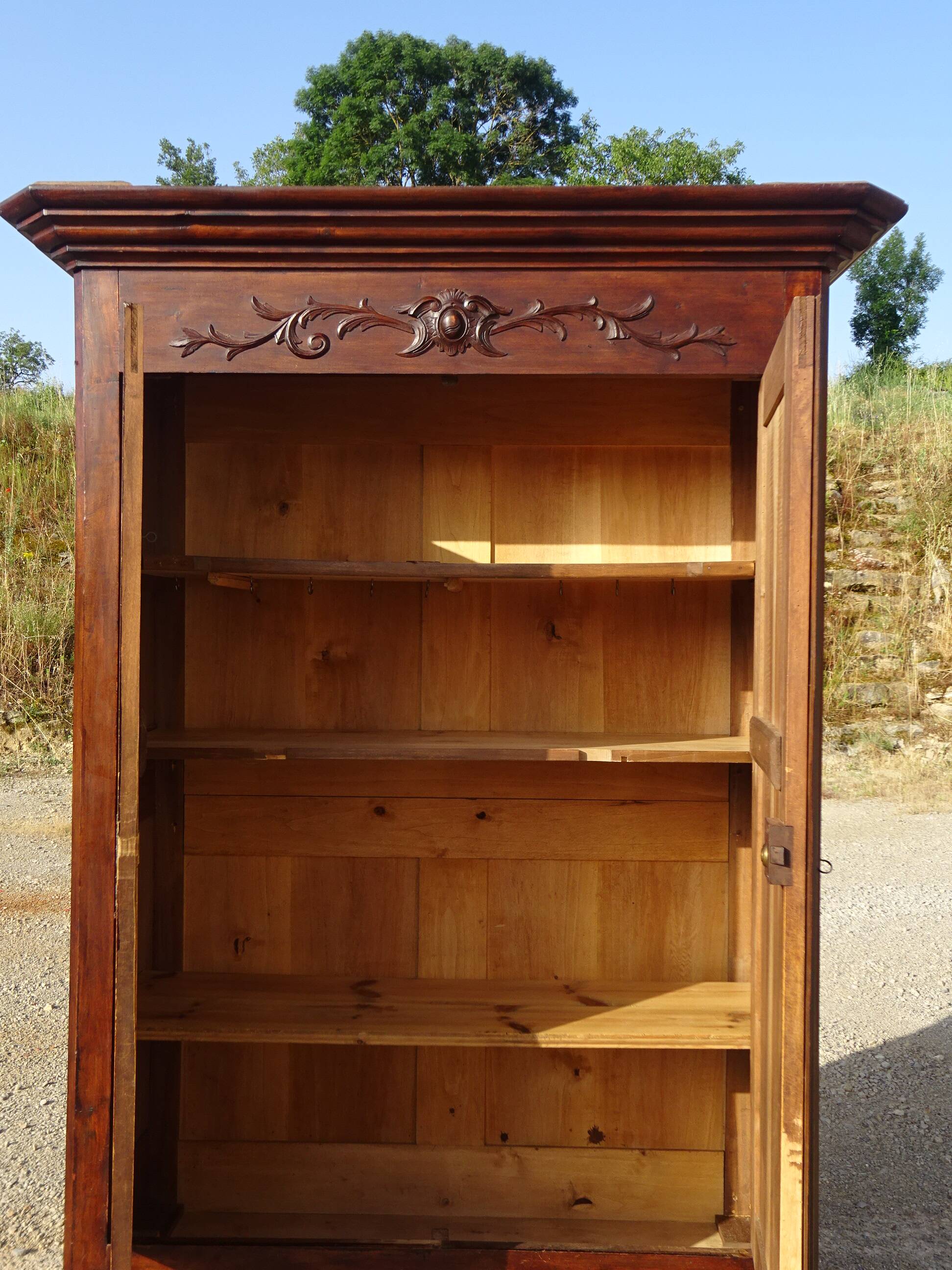 Louis Philippe style walnut wardrobe