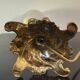 Antique lamp, gilded bronze, cherub, engraved glass globe, Mathieu lighting.
