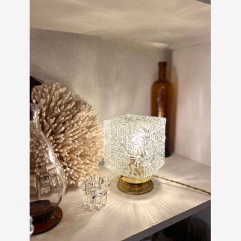 “Square” glass globe lamp