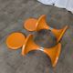 Set of 2 Orange Vintage Mushroom Stool “Jurček” by Meblo, 1960s – Space Age