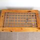 Vintage modernist coffee table in pine and glass 70s 80s