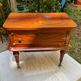 Table de nuit bois vernis vintage