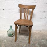 Antique curved wooden bistro chair