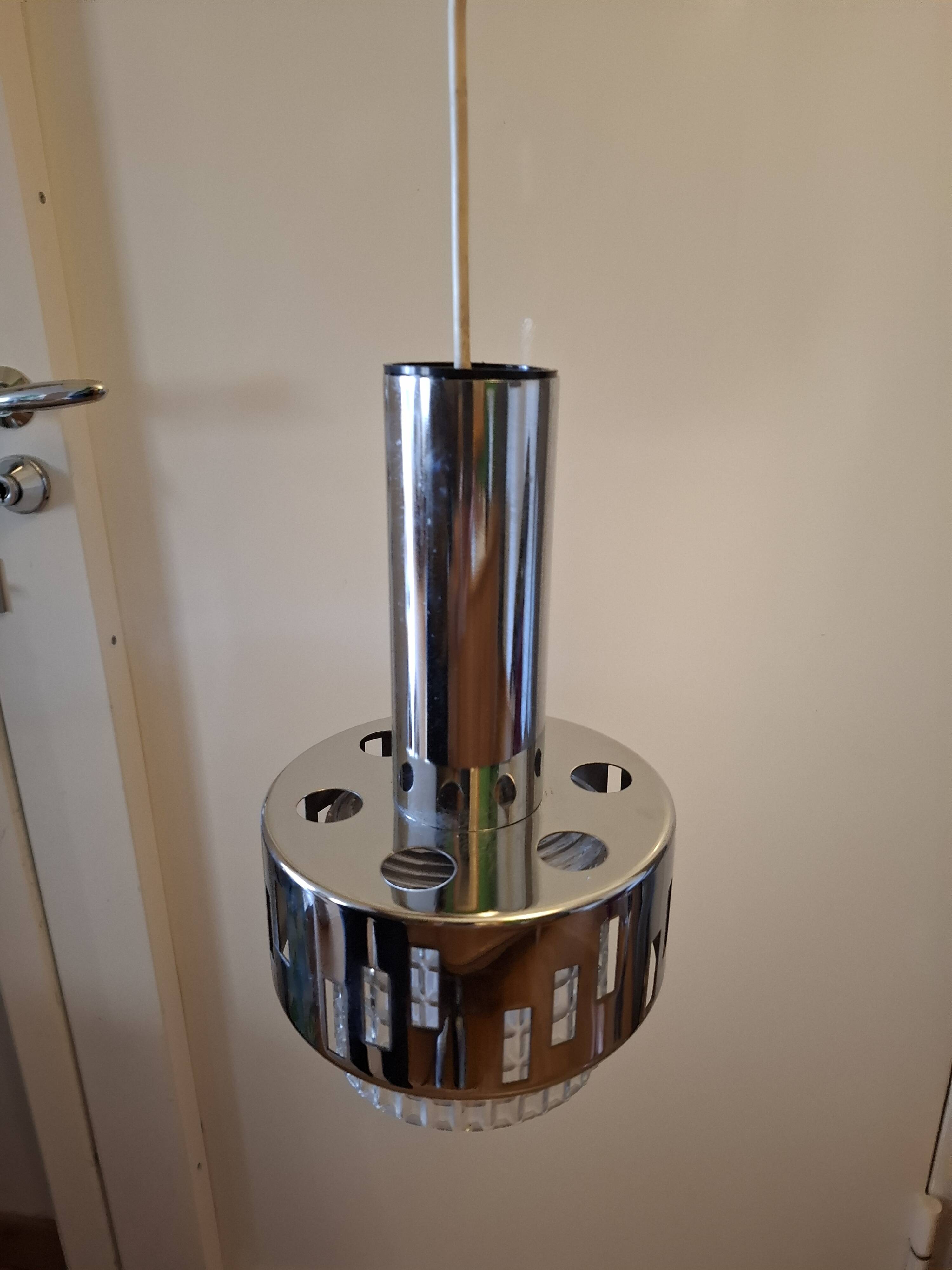 Suspension en metal chromé années 70'S RAAK