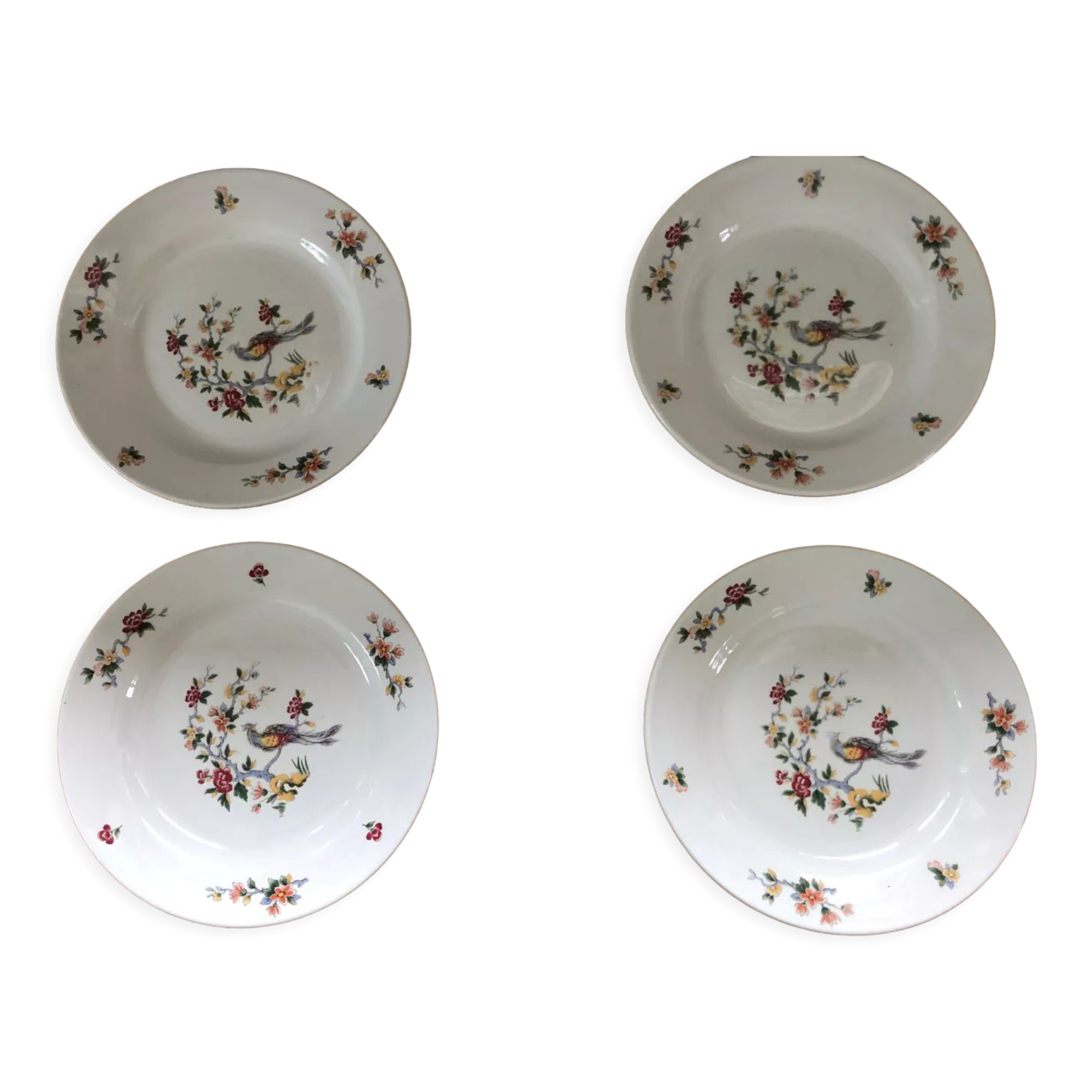 Porcelain dessert plates Sarreguemines
