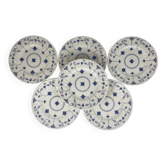 Set of 6 dessert plates Myott Meakin, England, blue