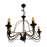 Black art deco pendant lamp