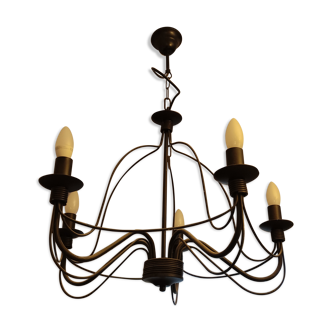 Black art deco pendant lamp