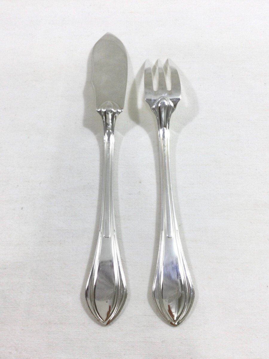 Sfam - 12 Art Deco Fish Cutlery