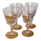 Set of 4 crystal stem glasses from Cristal d'Arques, Versailles model.