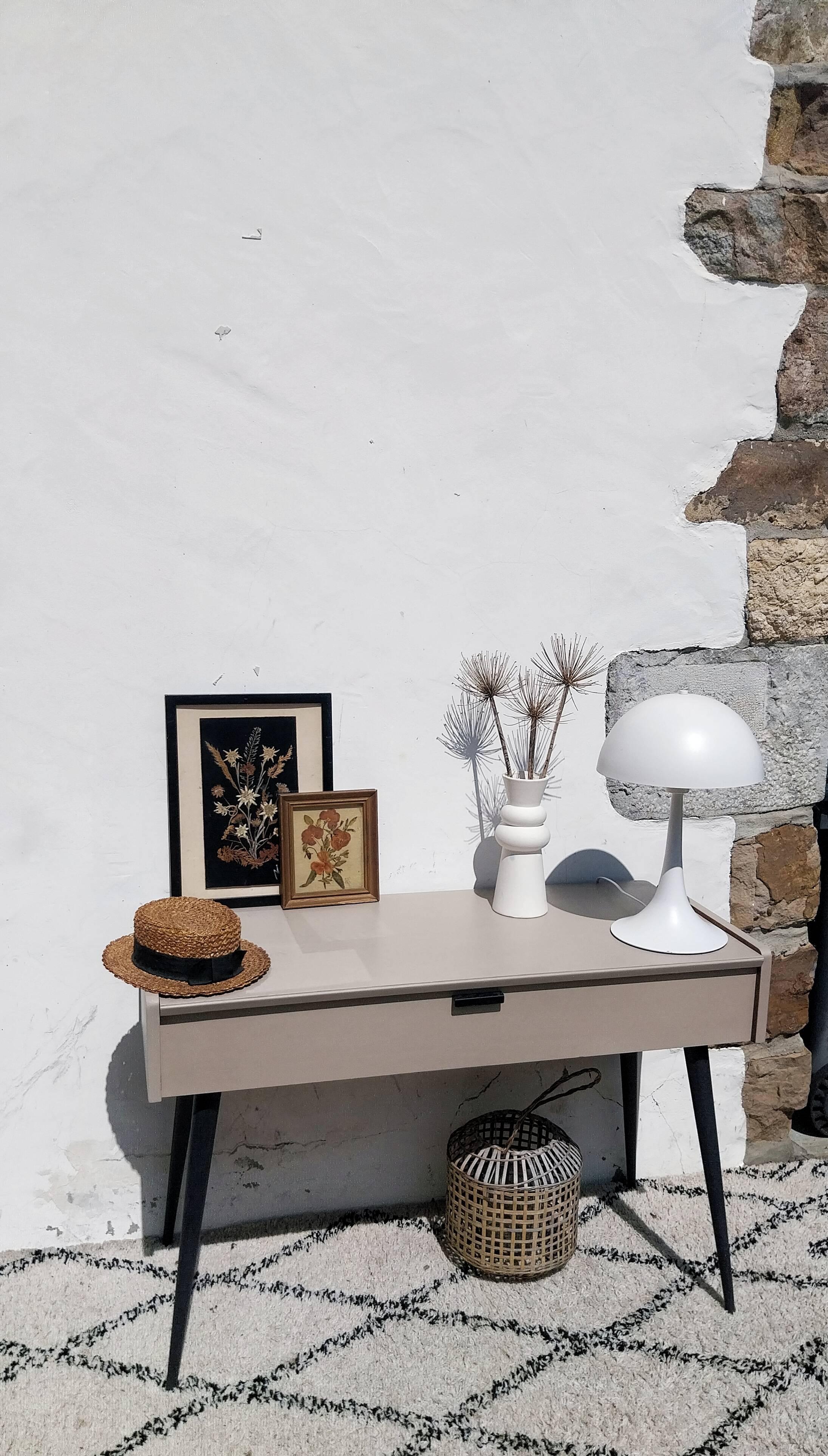 Meuble tricoteuse vintage, console, buffet