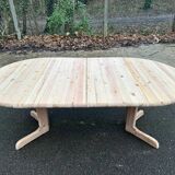 Extendable round dining table Rainer Daumiller for Hirtshals Sawaerk 185