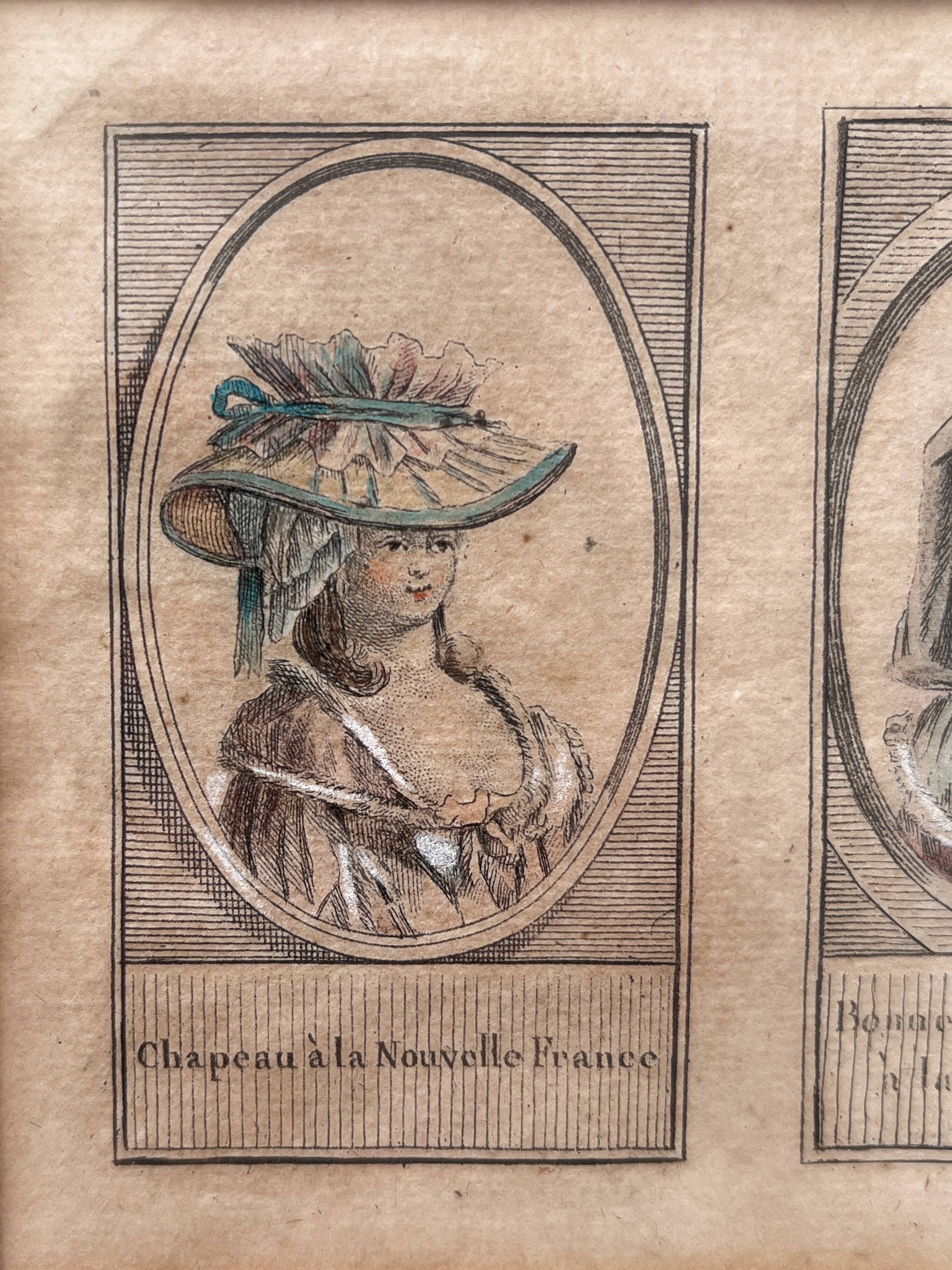 Lithograph of an old fashion engraving by Desrais, 18th century