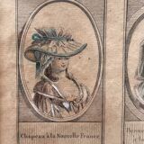 Lithograph of an old fashion engraving by Desrais, 18th century