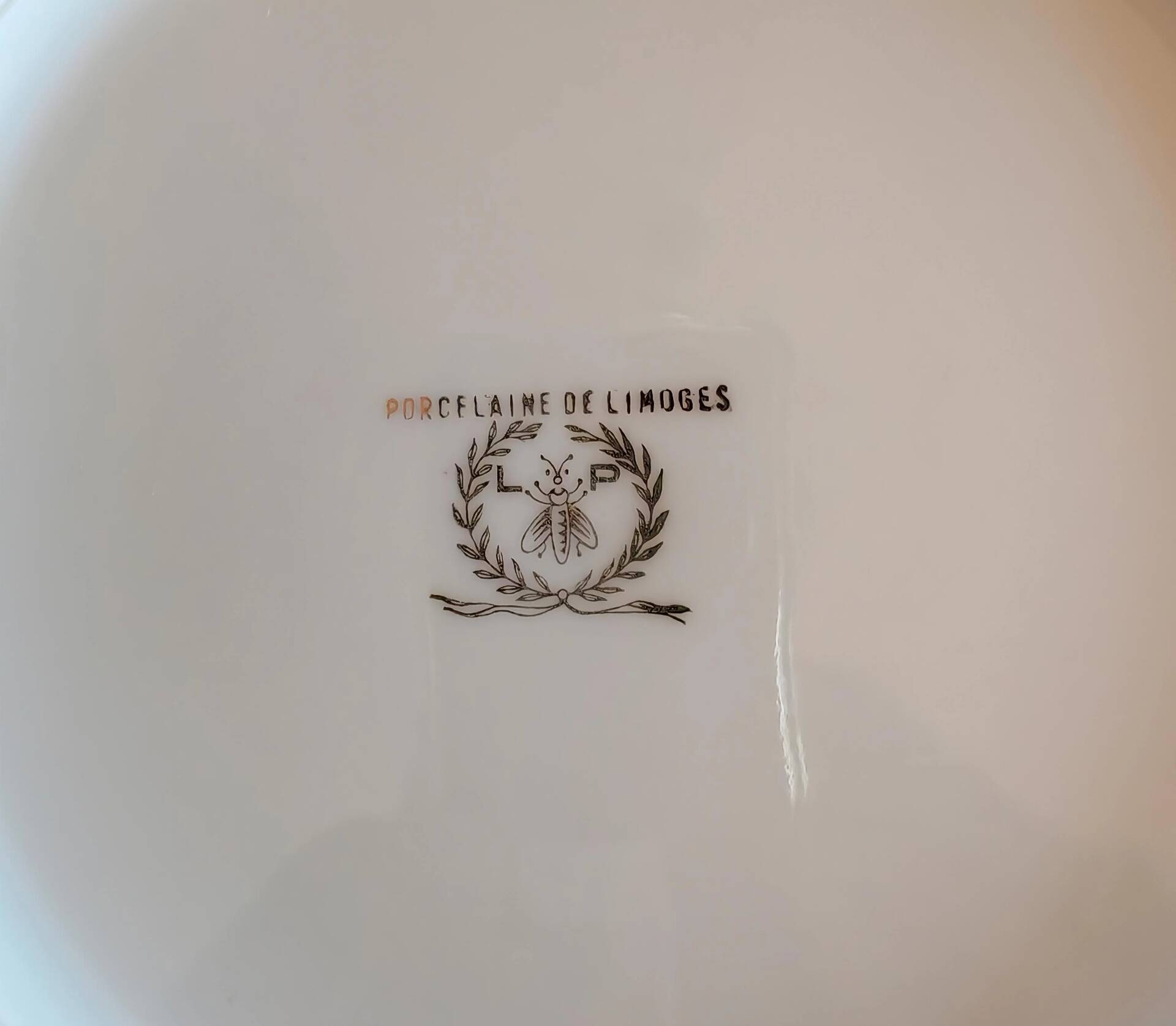 Set of 12 Limoges LP bee plates