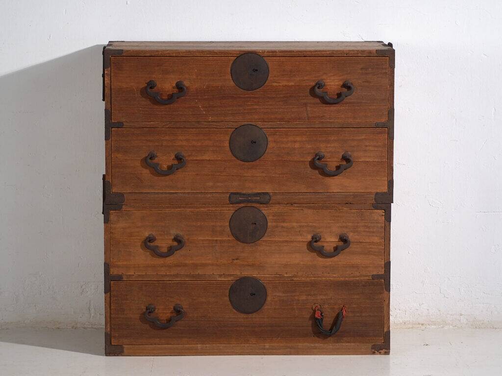 Antique Japanese tansu with multiple drawers – Meiji/Taishō period (c.1868-1926) #16