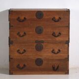 Antique Japanese tansu with multiple drawers – Meiji/Taishō period (c.1868-1926) #16