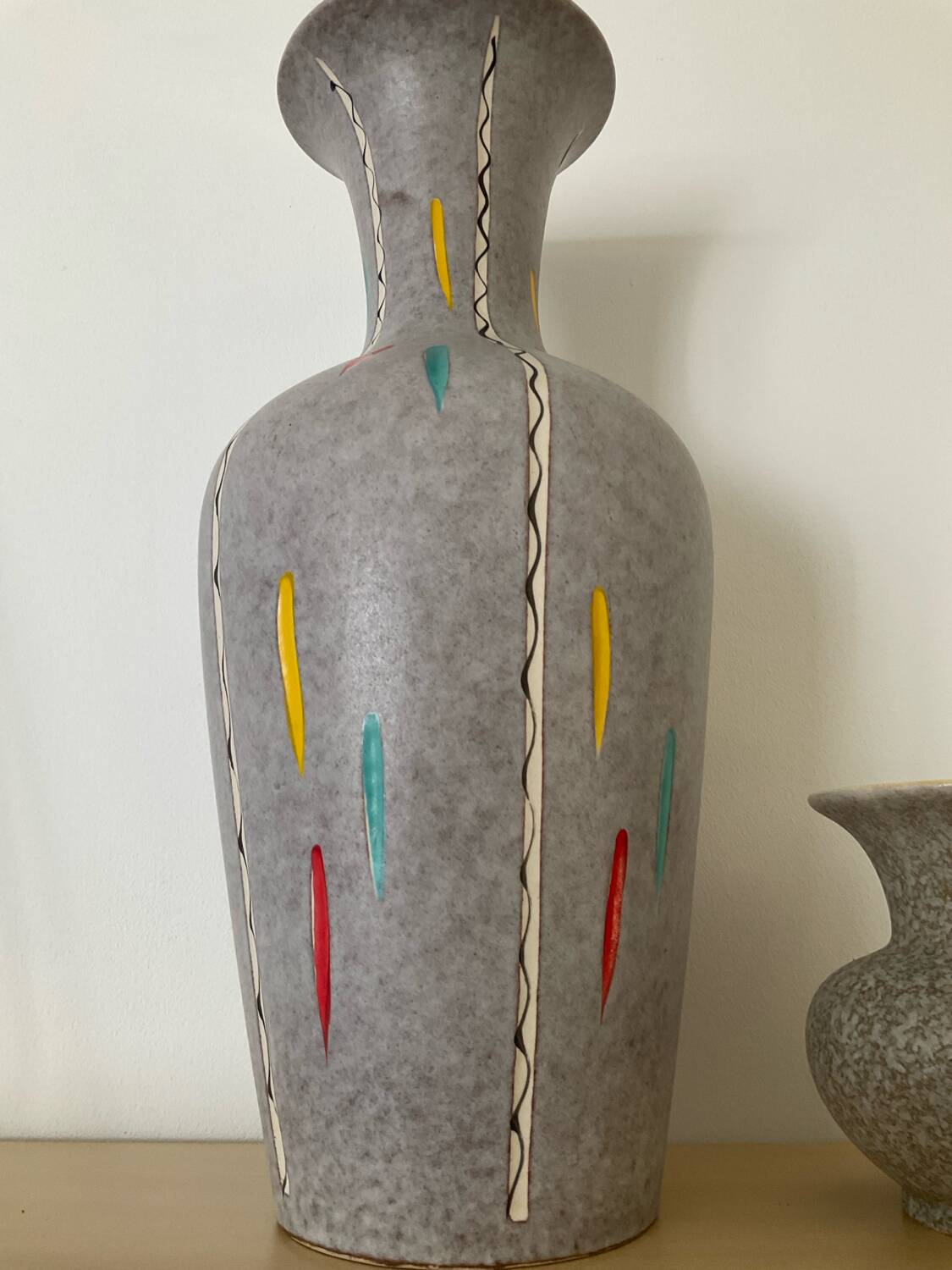 Duo of vintage Scheurich Keramik vases