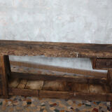 Ancient wooden workbench