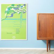 Affiche des années 1970 « hürdenlauf », otl aicher