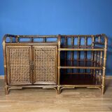 Vintage rattan sideboard/sideboard