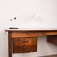 Tilting desk lamp in white metal 1960.
