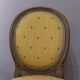 Chaise à dossier médaillon Louis XVI