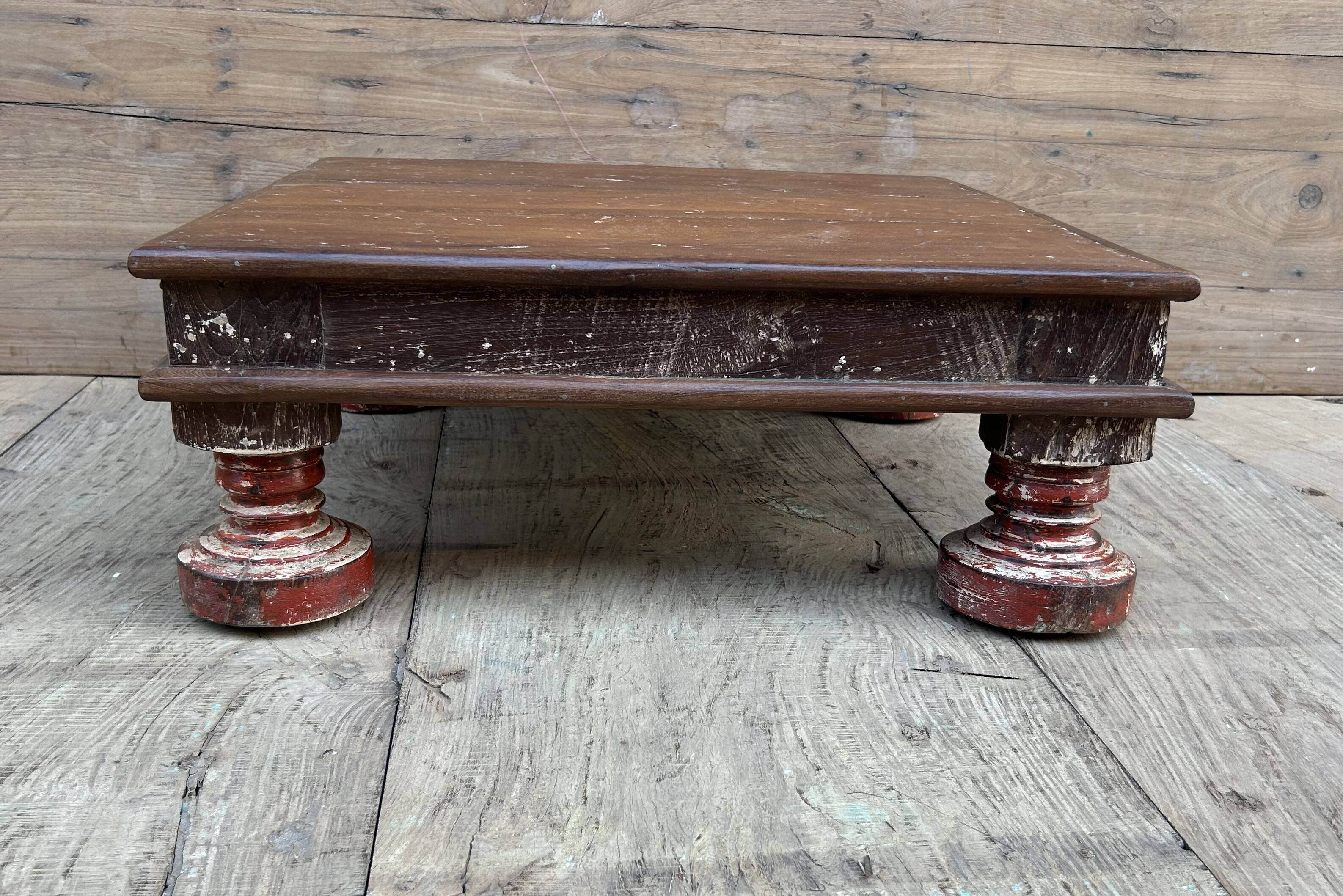 Burmese teak coffee table