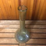 Ancien vase soliflore biot verre soufflé bullé vintage #a408