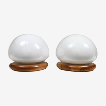 Pair of half-ball lamps from the 1970s