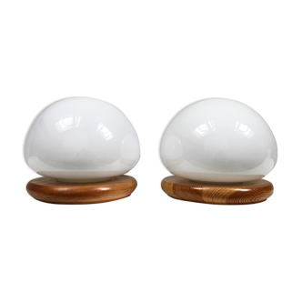 Pair of half-ball lamps from the 1970s