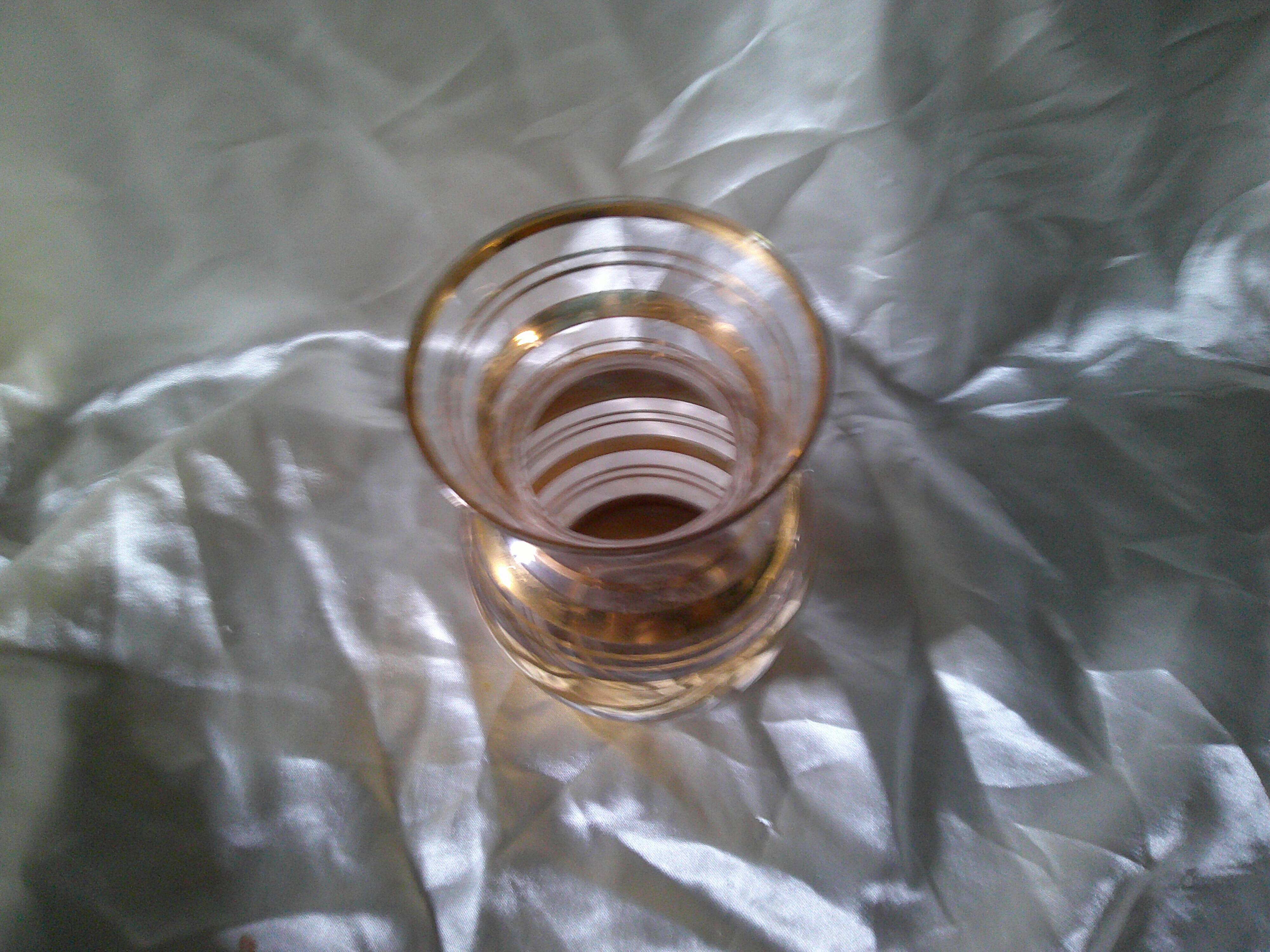 1960s vase with gold stripes