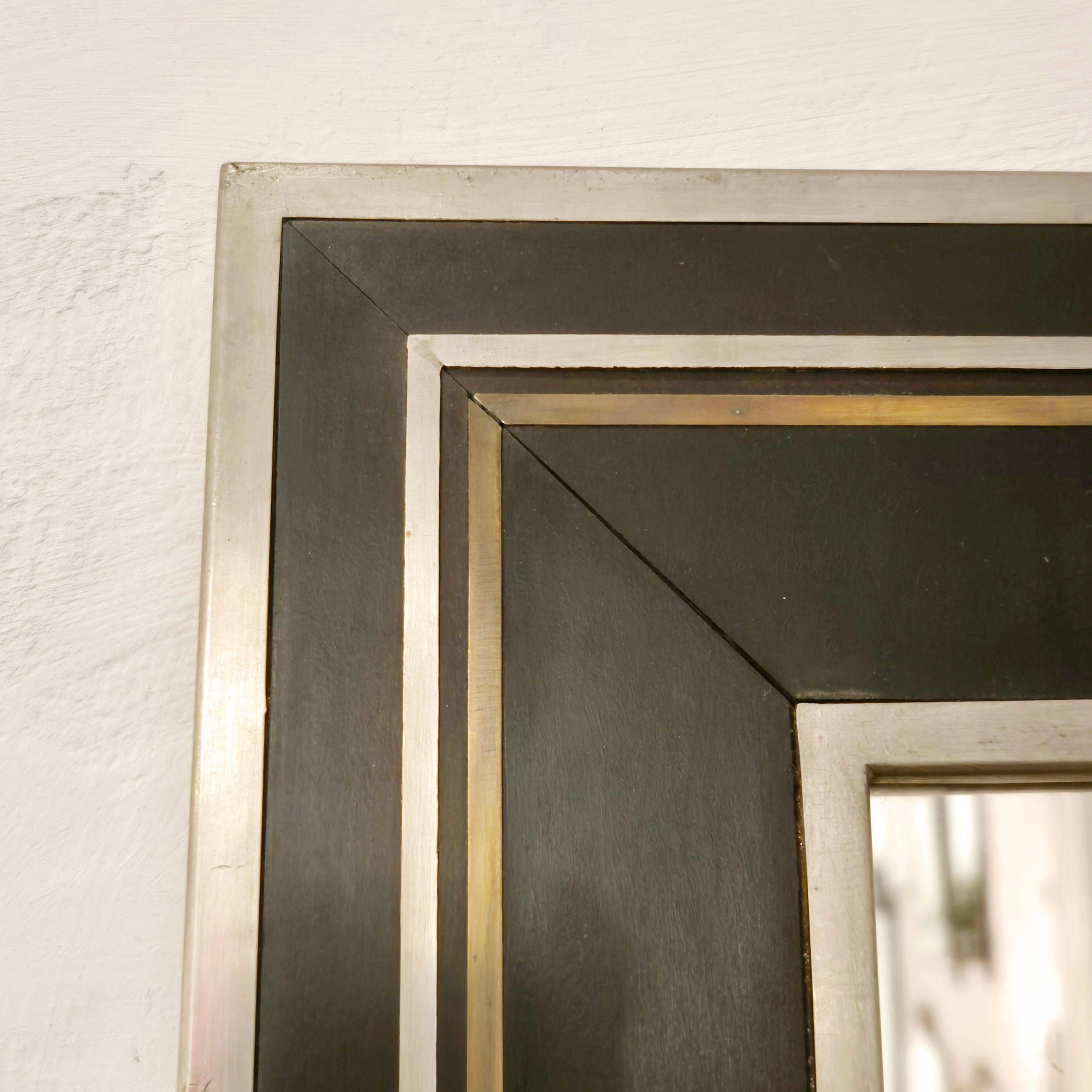 A masterpiece of Swedish Grace, Uno Åhren mirror, pewter, brass, Firma Svenskt Tenn