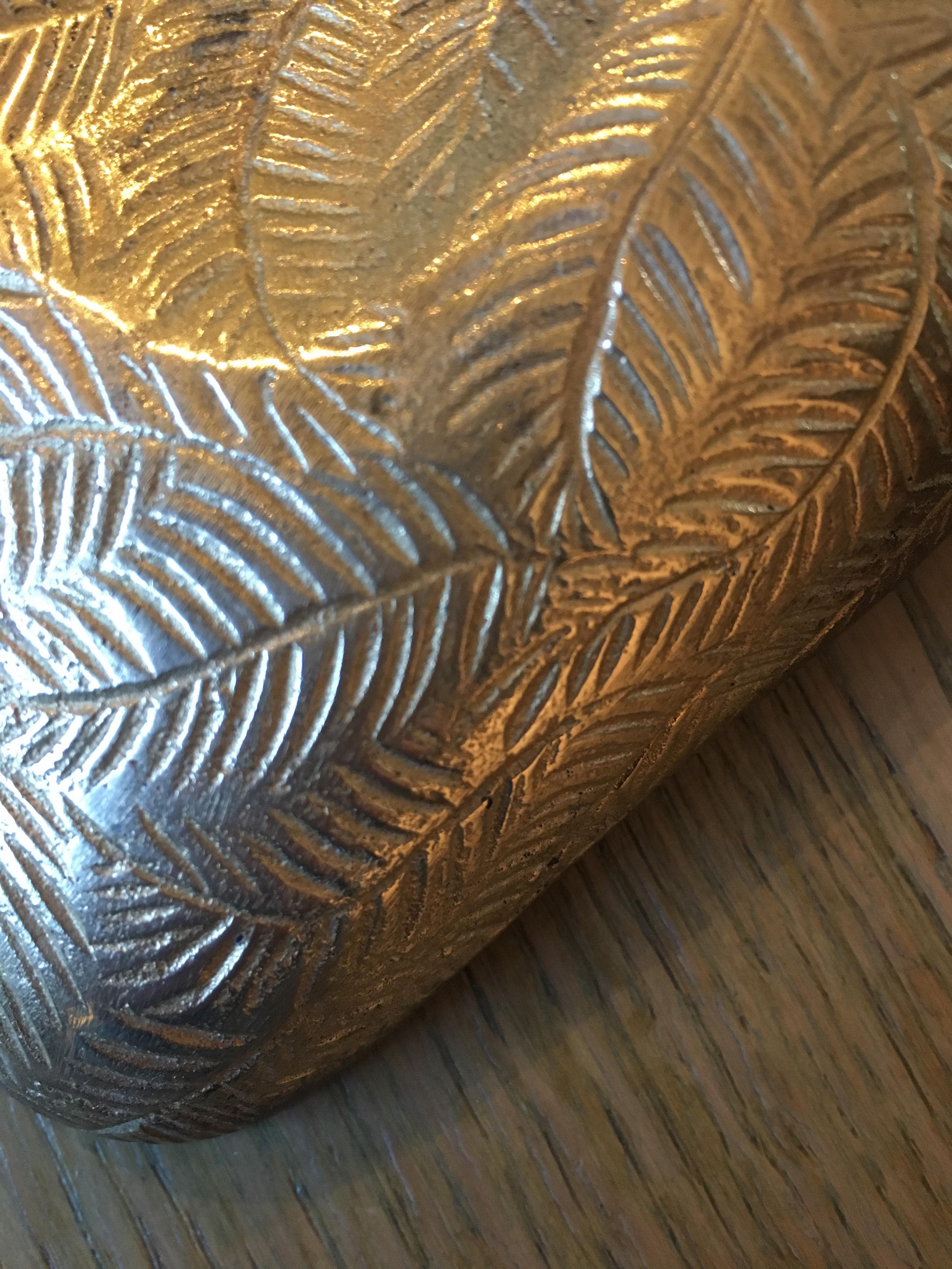 Empty vintage pocket in partitioned brass