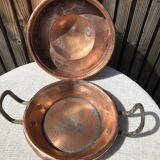 Copper frying pan flat