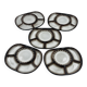 Set of 5 compartmentalised plates by Steuler attributed to Cari Zalloni.