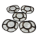 Set of 5 compartmentalised plates by Steuler attributed to Cari Zalloni.