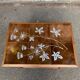 Solid wood and ceramic kitchen shelf