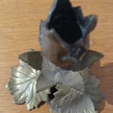 Art nouveau bronze candle holder