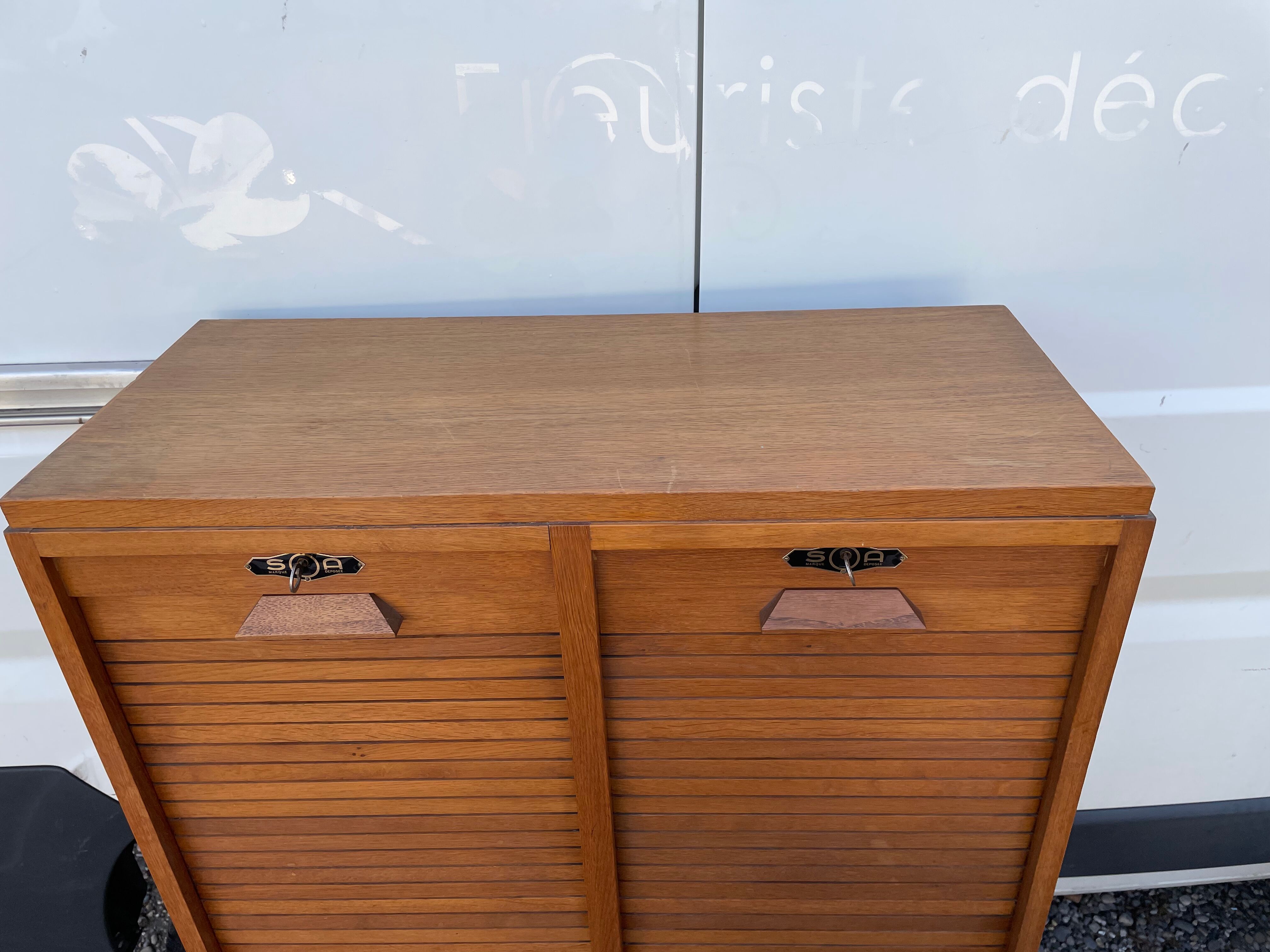 Notary's binder furniture in solid oak 1960
