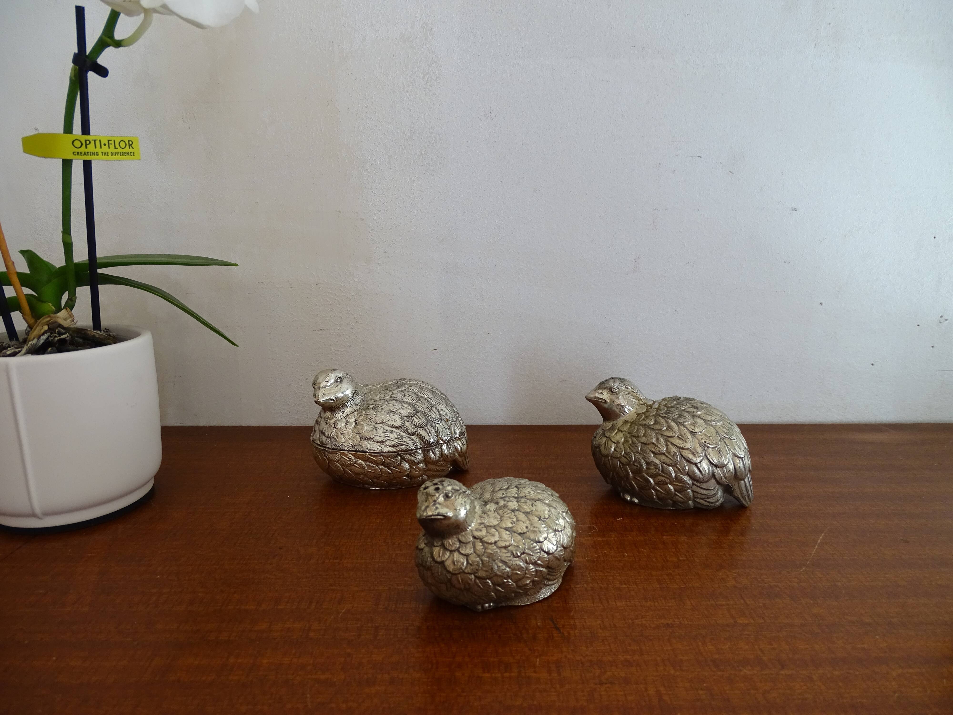 Lot of salerons hens style Mauro Manetti vintage