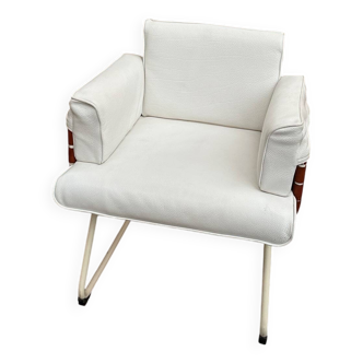 80s leather armchair