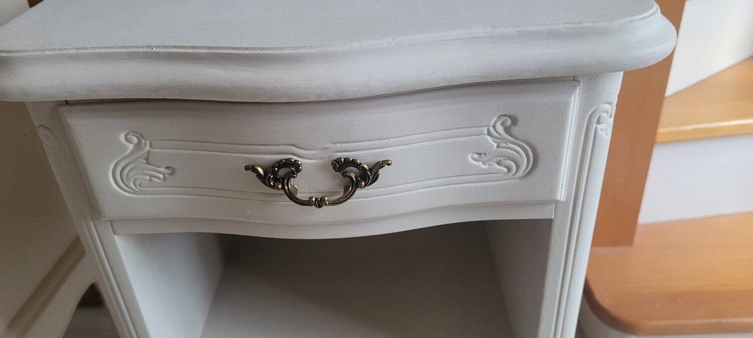 Louis XV style cherry wood bedside table