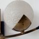 Vintage brass and opaline wall lamp, Arlus, France 1960s