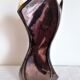 Art Deco vase in two-tone glazed ceramic (black/yellow), signed and numbered