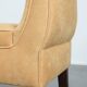 Mustard yellow fabric vintage bench from the late 20th century