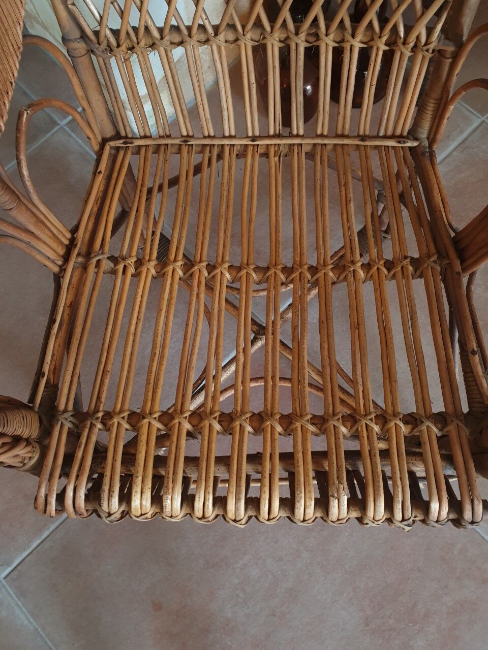 Rattan armchair 20s