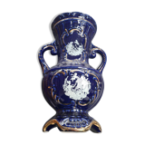 Antique blue vase in Italian porcelain