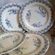 Six old plates made of lednéville iron soil from the "paquerette" sevice